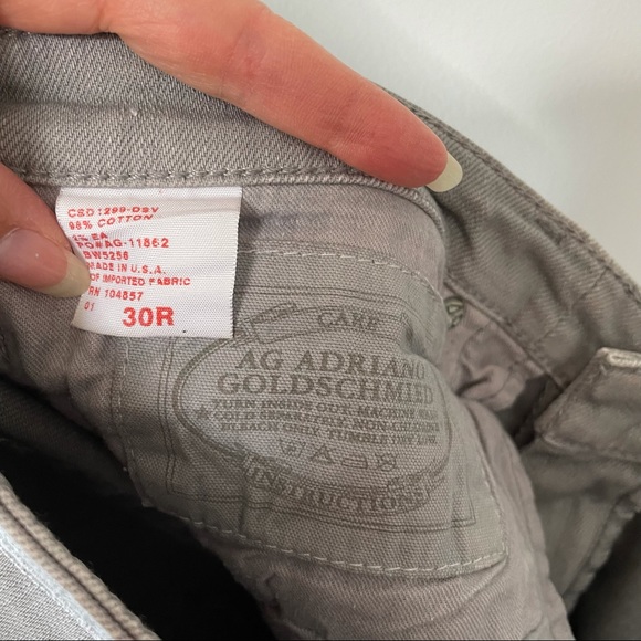 AG Adriano Goldschmied “The Crop” jeans washed grey crop capri length - Picture 4 of 6